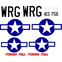 P51-D Mustang Decal Set - STUBBORN STELLA