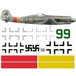 Willi Reschke's Focke-Wulf Ta-152 H-1 Green 9 - Decal Set