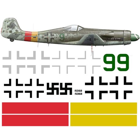 Willi Reschke's Focke-Wulf Ta-152 H-1 Green 9 - Decal Set