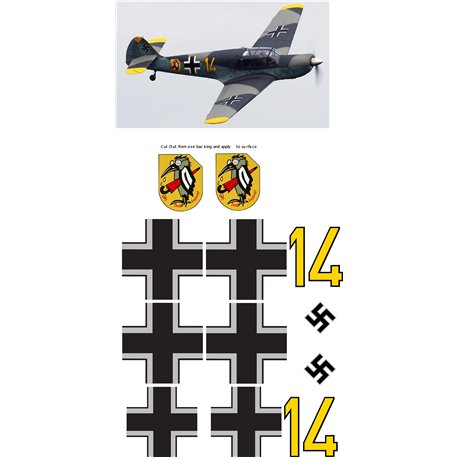 Adolf Galland's - Messerschmitt ME-109 Decal Set