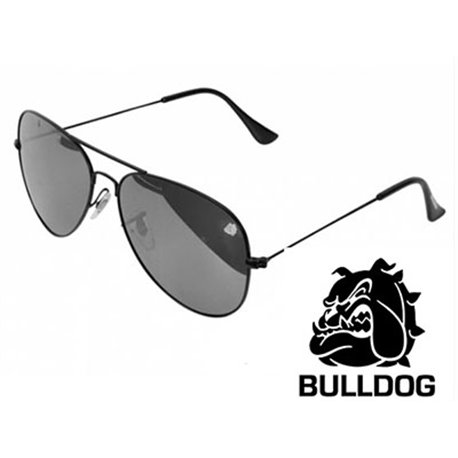 BULLDOG AVIATOR SUNGLASSES BLACK GREY