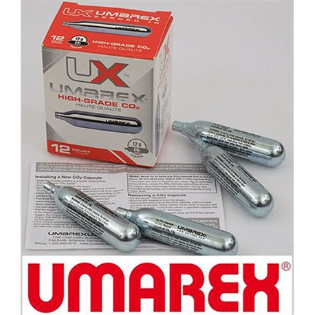 UMUREX 12g Co2 Gas Capsule Cartridge for Air Rifle and Pistol Guns