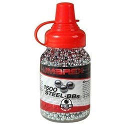 UMAREX tub Steel BB pellets .177 4.5mm 1500 x 3 polished silver metal