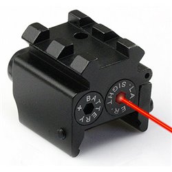 Mini Pistol Red Dot Tactical Laser Sight Scope Rail Weaver/Picatinny Mount with tools and batteries