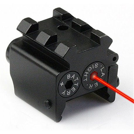 Mini Pistol Red Dot Tactical Laser Sight Scope Rail Weaver/Picatinny Mount with tools and batteries