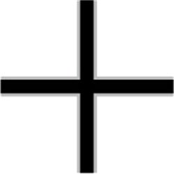German solid crosses Black with a white borde