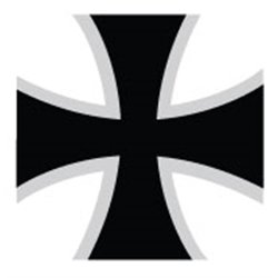 Maltese Cross with white border 