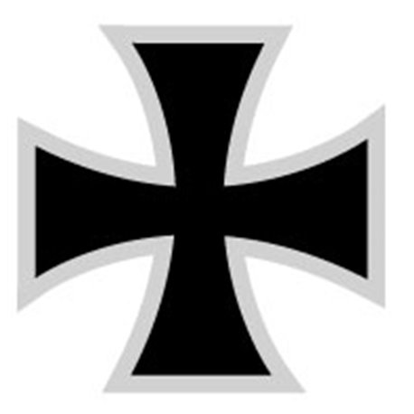 Maltese Cross with white border (all round)