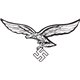 CNC cut Luftwaffe eagle - left facing