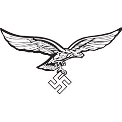 CNC cut Luftwaffe eagle - Right facing