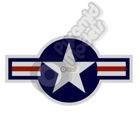 USA Star & Bar - Blue & White with Red Bar