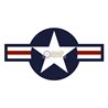 USA Star & Bar - Blue & White with Red Bar