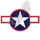 USA Star & Bar - Blue & White with Red Bar
