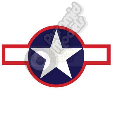USA Star & Bar - Blue & White with Red Bar