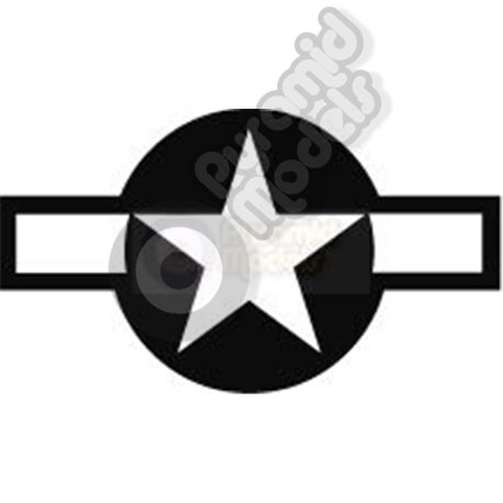 USA Star & Bar - Grey & White