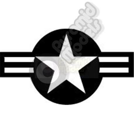 USA Star & Bar - Grey & White