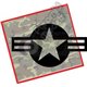 USA Star & Bar - Black and clear