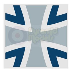Schwarzes Kreuz - Dark Blue - Grey & White