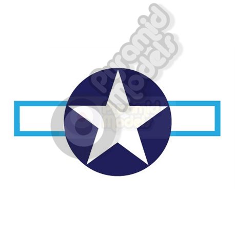 USA Star & Bar - Black & White