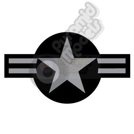 USA Star & Bar - Grey & Black
