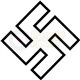 Swastika Solid colour with Black outline