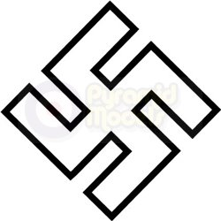 Swastika Solid colour with Black outline