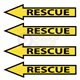 Left Facing - Rescue Arrows - Black and Yellow