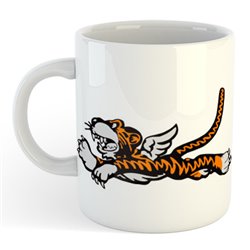 Flying tigers Logo - ORANGE- black and white MUG
