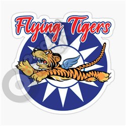 Flying Tigers WW2 Hells Angels Self adhesive Decal