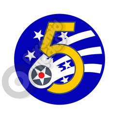 5th Air Force squadron emblem Self adhesive Decal
