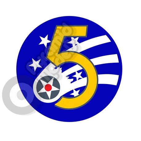 5th Air Force squadron emblem Self adhesive Decal
