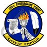 319th Contracting Flight Shield squadron emblem Self adhesive Decal