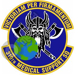 319th Medical Support squadron emblem Self adhesive Decal