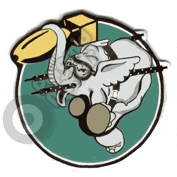 404th Bombardment Squadron V2 emblem Self adhesive Decal