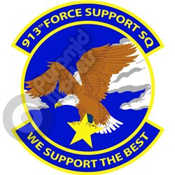 913th Foprce Support Squadron emblem Self adhesive Decal