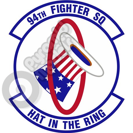 A94th Fighter Squadron -Hat in the ring -  emblem Self adhesive Decal