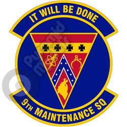 9th Maintenance Squadron  emblem Self adhesive Decal