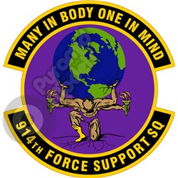 914th Force Support Squadron  emblem Self adhesive Decal