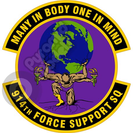 914th Force Support Squadron  emblem Self adhesive Decal
