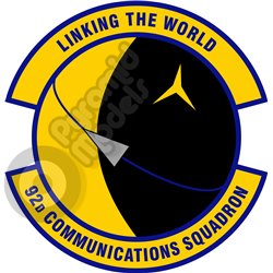 92d Communications Squadron  emblem Self adhesive Decal