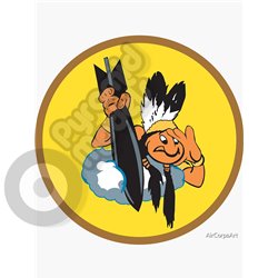 Indian Chief Drop Bomb Emblem Self Adhesive Decal