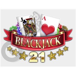 Black Jack 21 Nose Art Self Adhesive Decal