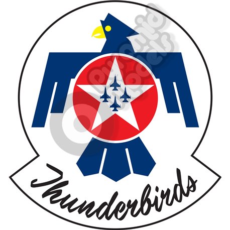 Thunderbirds emblem Self adhesive Decal