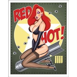 RED HOT Printed Aluminium Metal Sign -Workshop - Garage - Mancave