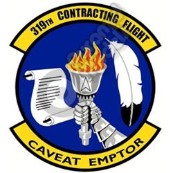 319th Contracting Flight Shield Emblem Self adhesive Decal