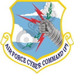 Air Force Cyber Command (P) Shield Emblem Self adhesive Decal