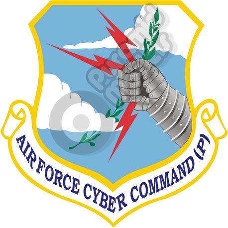 Air Force Cyber Command (P) Shield Emblem Self adhesive Decal