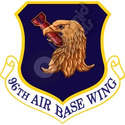 96th Air Base Wing Shield Emblem Self adhesive Decal