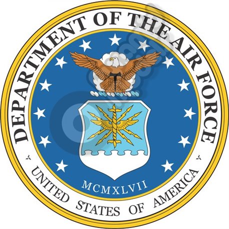 Department of the Air Force Emblem Self adhesive Decal