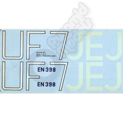 2 types of Waterslide registration letters 